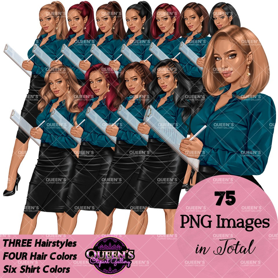 Professional Woman Clipart | Business Woman PNG | Working Woman Clipart | Female Professional Graphics