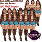 Country Girl Clipart PNG | Western Cowgirl Woman Clipart | Southern Fashion Girl Illustration | Blonde Cowgirl PNG