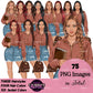 Teen Girl Clipart PNG | High School Girl Clipart | Fashion Teen Girl Graphics | School Teen PNG | Denim Skirt Teen Clipart