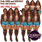 Western Cowgirl Woman Clipart PNG | Afro Country Girl Clipart | Black Cowgirl Fashion Illustration | Southern Woman Clipart