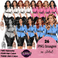 Professional curvy woman clipart collection featuring business women with wavy hairstyles, colorful blouses, black pencil skirts and handbags with transparent backgrounds.