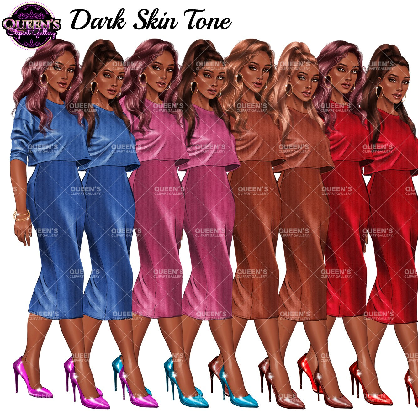 Elegant Woman Dress Clipart | Fashion Woman PNG | Fashion Girl Illustration | Woman Clipart | Woman in Dress Clipart