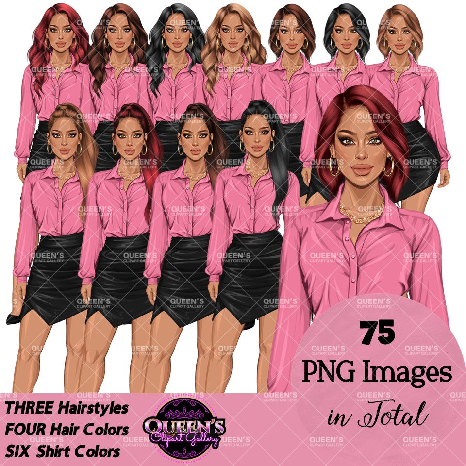Professional Woman Clipart Bundle PNG | Business Woman Clipart | Corporate Woman PNG | Office Woman Clipart