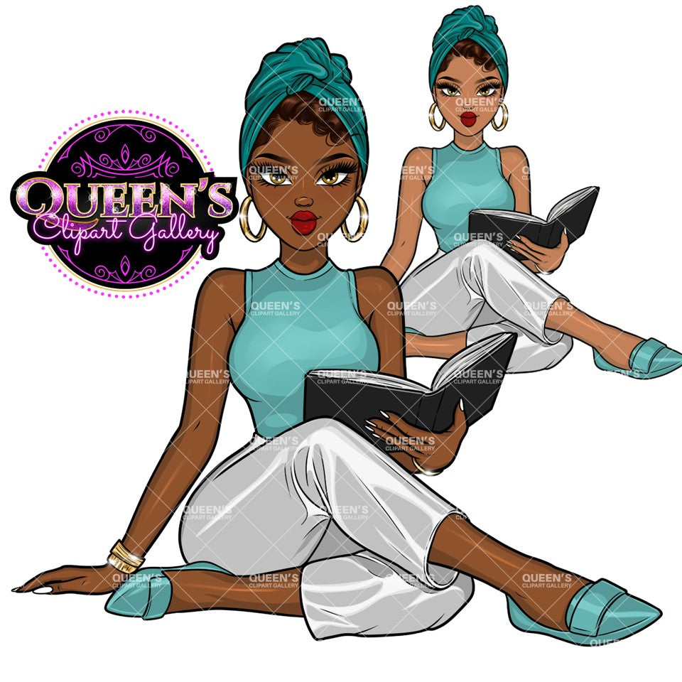 Afro Girl Clipart | Afro Woman Clipart | Stickers, Planner Girl | Business Woman Clipart | Black Girl Magic | Afro Clipart | Booklover