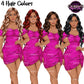 Fashion girl clipart featuring women with long wavy blonde, red, brunette and black hair wearing a pink mini dress with transparent backgrounds.