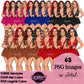 Lingerie clipart PNG featuring a woman in lace lingerie with multiple hairstyles, hair colors, lingerie color variations, and transparent backgrounds. Perfect for planners, websites, digital designs, social media, and commercial projects.