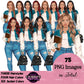 High School Teen Girl Clipart PNG | Diverse Teen Girls Clipart | Fashion Teen Girls | School Girl Graphics | Teenager PNG