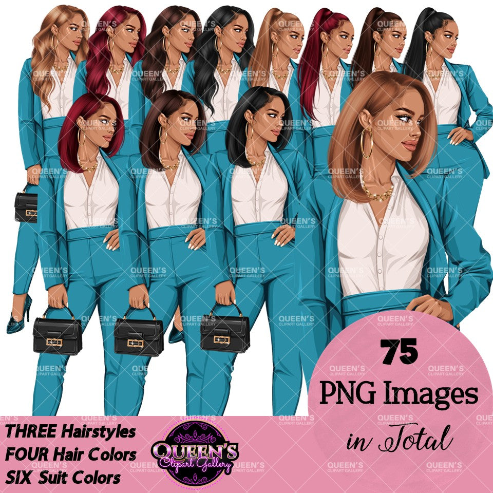 Business Woman Clipart PNG | Executive Woman Clipart | Boss Lady PNG | Professional Woman Graphics | Fashion Business Woman Clipart