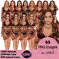 Floral swimsuit clipart PNG featuring a stylish  woman in a floral bathing suit with sheer cover-up, multiple hairstyles, hair colors, outfit color variations, and transparent background. Fashion woman clipart PNG, stylish female illustration for planners, websites, branding, and commercial use.