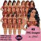 Leather Dress Woman Clipart Bundle | Black Woman and White Woman Clipart | Fashion Woman PNG | Curvy Woman Clipart | Fashion Girls