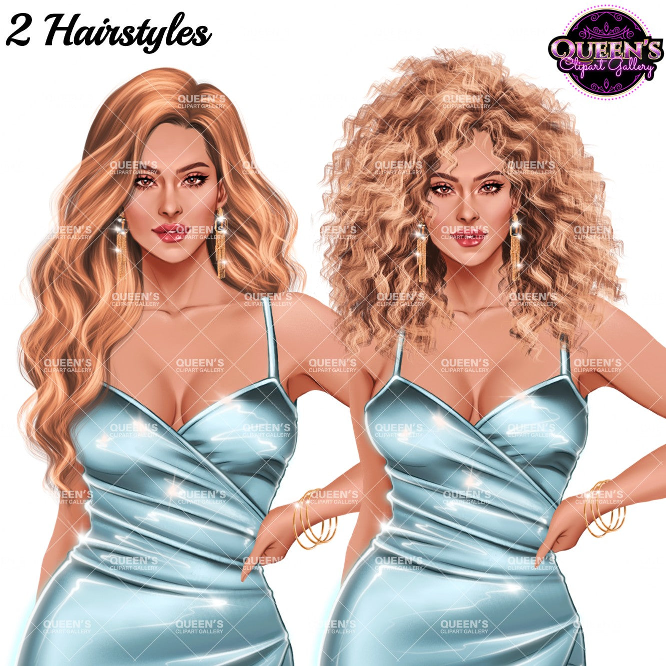Glamorous Girl Clipart PNG | Fashion Woman Clipart | Woman in Dress Clipart | Formal Dress PNG | Fashion Girl Illustration