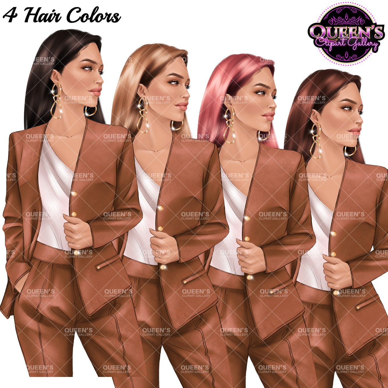 Business Woman Clipart | Professional Woman PNG | Office Fashion Clipart | Female Entrepreneur Illustration | Fashion Illustration