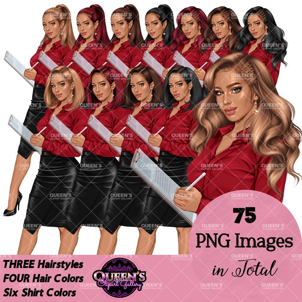 Business Woman Clipart Bundle | Professional Woman PNG Collection | Fashion Girl | Fashion Illustration