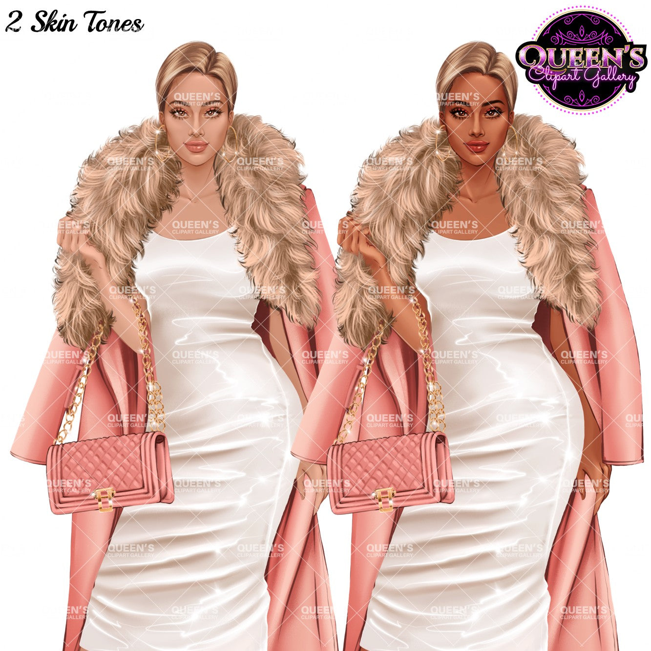 Winter Fashion Illustration | Woman Clipart | Coat Fashion Illustration | Fashion Girl Illustration | Fashion Girl Clipart