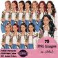 Teen Girl Clipart PNG | Student Clipart | School Girl Clipart | Teenager Clipart | Fashion Teen Girl PNG | Fashion Girl