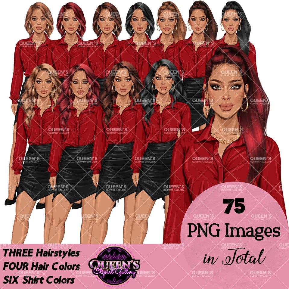 Professional Woman Clipart PNG | Business Woman Clipart | Corporate Woman PNG | Office Woman Clipart | Fashion Girl