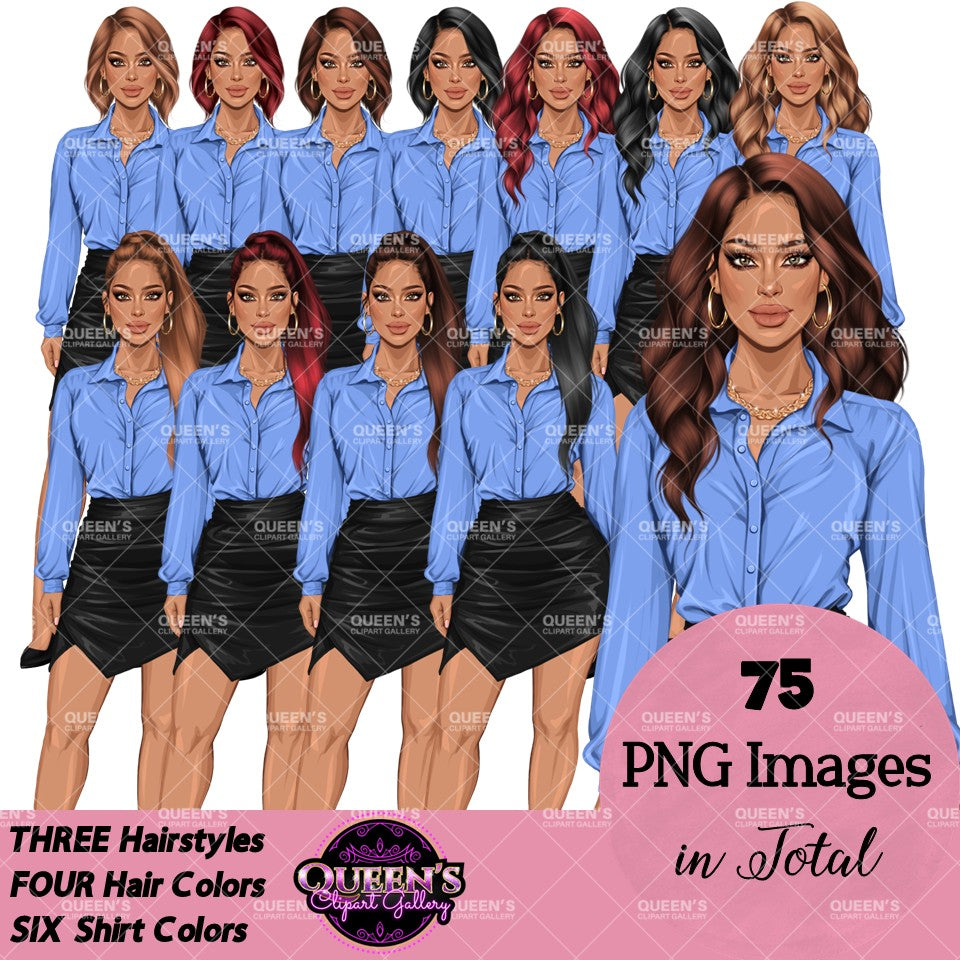 Professional Woman Clipart Bundle PNG | Business Woman Clipart | Corporate Woman PNG | Office Woman Clipart