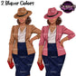 Black woman clipart wearing fedora hat, pink and brown blazers and pencil skirt, PNG images with transparent backgrounds.