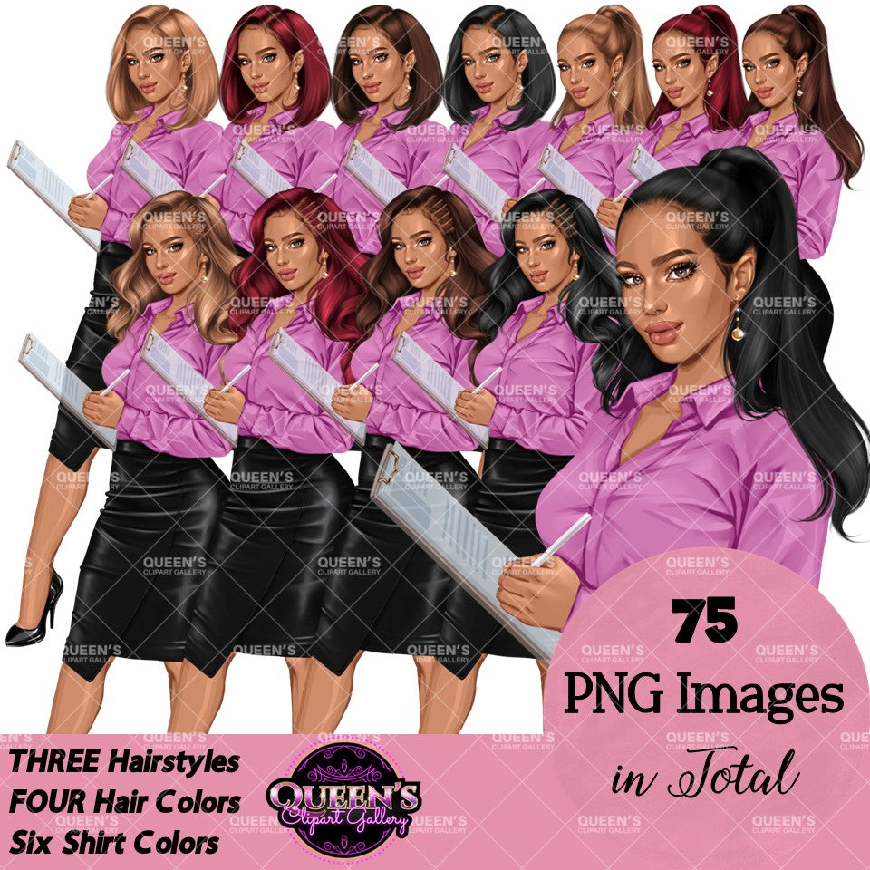 Professional Woman Clipart | Business Woman PNG | Working Woman Clipart | Female Professional Graphics