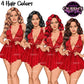 Lingerie clipart featuring 4 hair color variations with lace lingerie and transparent PNG backgrounds.