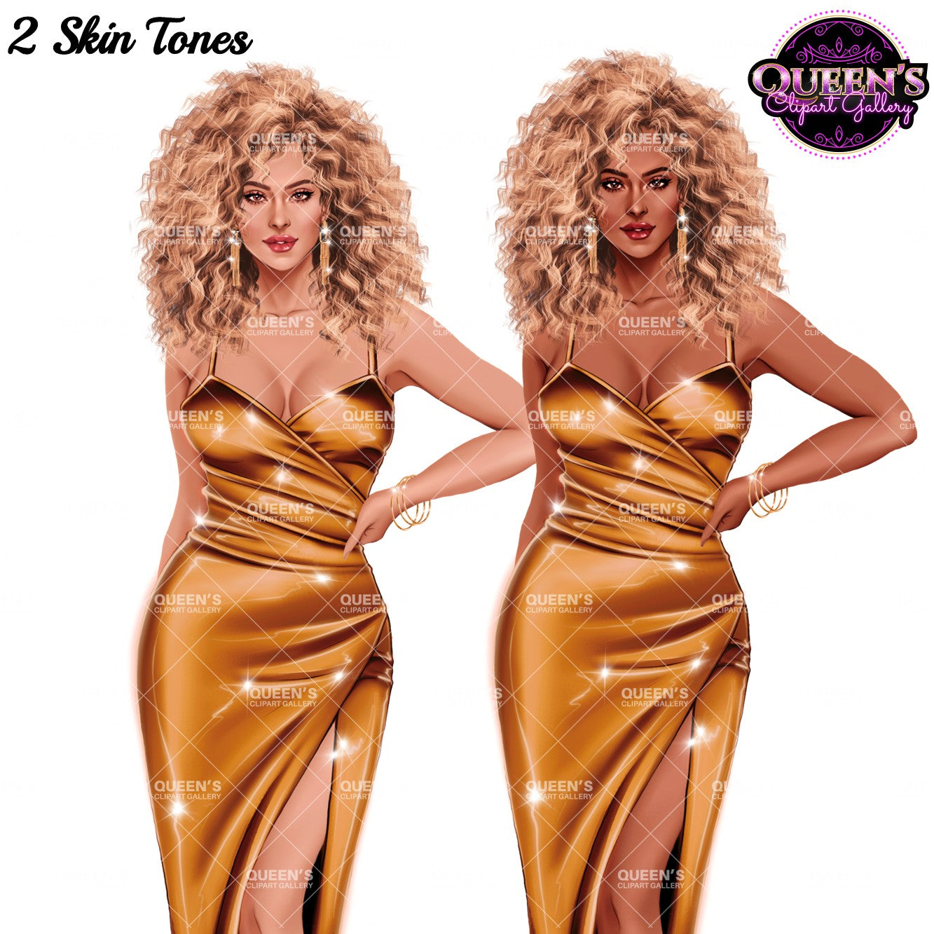 Glamorous Girl Clipart PNG | Fashion Woman Clipart | Woman in Dress Clipart | Formal Dress PNG | Fashion Girl Illustration