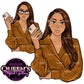 Fashion Clipart | Black Girl Magic Clipart | Black Girl Clipart | Afro Girl Clipart | Afro Woman | Phone Clipart | Cellphone | Stickers