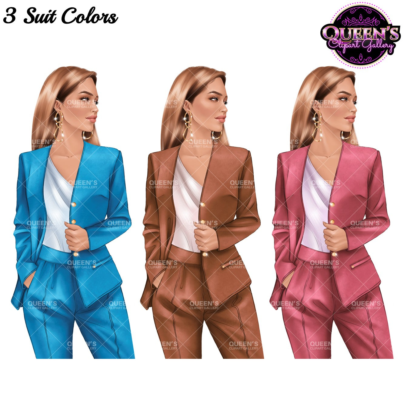Business Woman Clipart | Professional Woman PNG | Office Fashion Clipart | Female Entrepreneur Illustration | Fashion Illustration