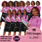 Professional Woman Clipart | Black Business Woman PNG | Afro Woman Clipart | Fashion Girl