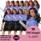 Professional Woman Clipart | Business Woman PNG | Working Woman Clipart | Female Professional Graphics