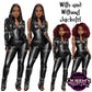African American woman in leather bodysuit | Girl boss | Lady boss | Afro woman clipart png | Fashion girl clipart | Fashion illustration clipart | Curvy girl clipart