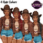 Western Cowgirl Woman Clipart PNG | Afro Country Girl Clipart | Black Cowgirl Fashion Illustration | Southern Woman Clipart