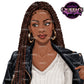Black Woman Clipart PNG | African American Woman Clipart | Fashion Girl PNG | Leather Jacket Clipart | Denim Jeans Girl Clipart