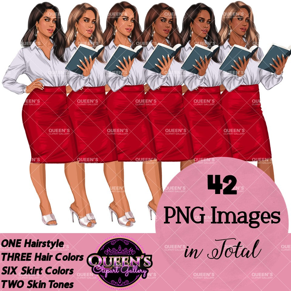 Teacher Clipart | Professional Woman PNG | Business Woman Clipart | Female Educator Illustration | Office Woman Illustration | Fashion Girl