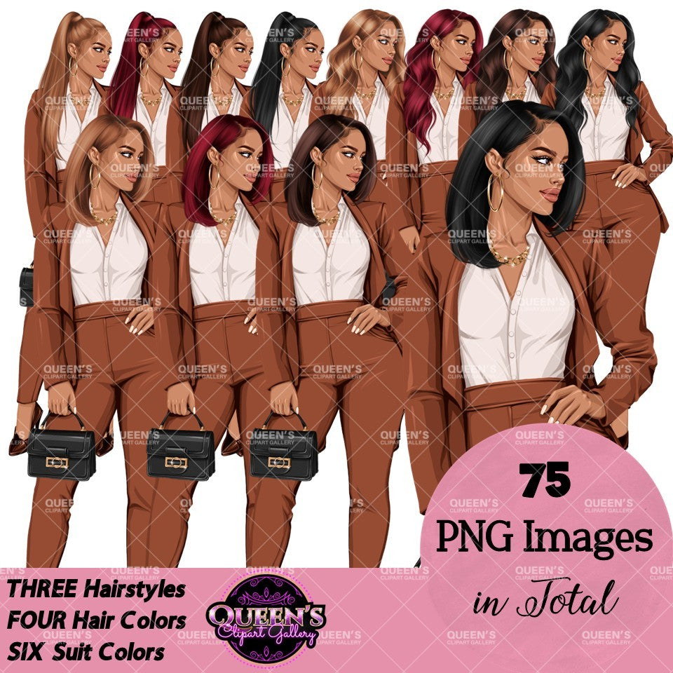 Business Woman Clipart | Executive Woman Clipart | Boss Lady PNG | Professional Woman Graphics | Fashion Women Clipart