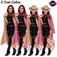Stylish woman clipart featuring pink and tan long trench coats, black outfit, coffee cup, handbag and wide brim hat.