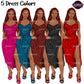Black woman fashion clipart with long red braids wearing heart print midi dresses in pink, blue, brown, black and red, PNG images with transparent backgrounds