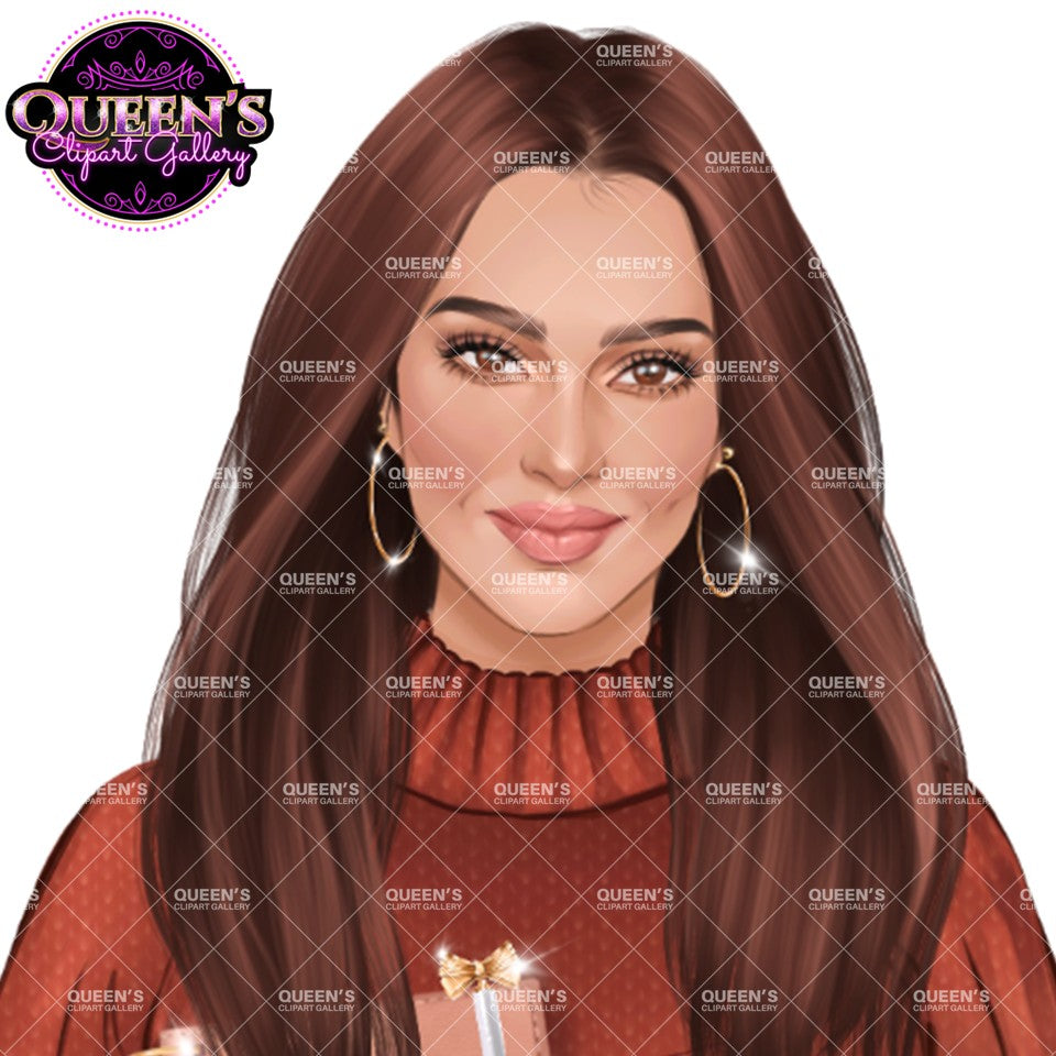 Woman Planner Clipart PNG | Fashion Woman Clipart | Female Student Clipart | Female Character PNG | Journal Clipart