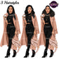 Fashion woman clipart featuring straight, wavy and curly hairstyles with tan trench coat, black outfit, coffee cup and handbag.