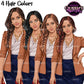 Professional woman clipart with braided hairstyles in four hair colors, business attire PNG with transparent backgrounds.