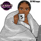 Relax at home, Fashion girl clipart, Cozy Clipart, Mindfulness, African American clipart, Cozy girl clipart, Calming, Coffee girl clipart
