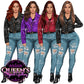 Denim girl clipart, Fashion girl clipart, Jeans girl clipart, Fashion illustration, Curvy girl clipart, Denim clipart, Woman in leather jacket
