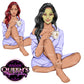 Spa Day clipart, Spa girl, Relax at home, Fashion girl clipart, Cozy Clipart, Mindfulness clipart, African American clipart, Spa Clipart