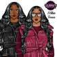 Fashion Girl Clipart, Black Girl Clipart, African American Clipart, Afro Girl Clipart, Girl Boss, Woman in Coat, Winter Clipart, Cozy wear