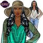 Denim girl clipart, Black girl magic, Fashion girl clipart, African American woman, Afro girl clipart, Girl boss, Fashion illustration, Boss lady