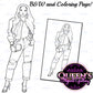 Denim girl clipart, Curvy girl clipart, Fashion girl clipart, Jeans Girl Clipart, African American clipart, Afro girls clipart, Girl Boss