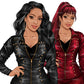 Woman in leather clothes, Girl boss, Lady boss, White clipart woman, Fashion girl clipart, Fashion illustration clipart, Curvy girl