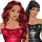 Woman in leather dress, Girl boss, Lady boss, Woman clipart png, Fashion girl clipart, Fashion illustration clipart, Curvy girl clipart