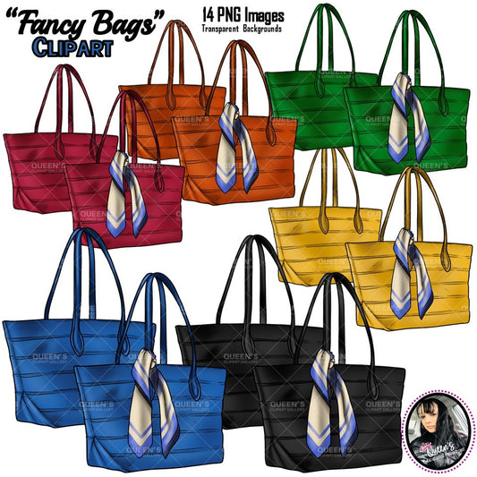 Purse and Coffee Cup Clipart, Fashion Clipart, Designer Bag, Fashion Bag Clipart, Purse Clipart, Fashion illustration, Planner Girl Clipart