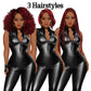 Afro woman in leather bodysuit, Girl boss, Lady boss, Black girl magic, Fashion girl clipart, Fashion illustration, Curvy girl clipart