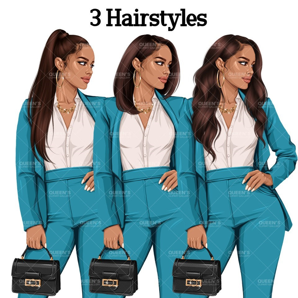 Afro woman in business suit, Black girl magic, Boss lady, Lady boss clipart, Fashion girl clipart, Business woman clipart, Afro woman in suit, Curvy girl clipart, Executive woman, Boss girl